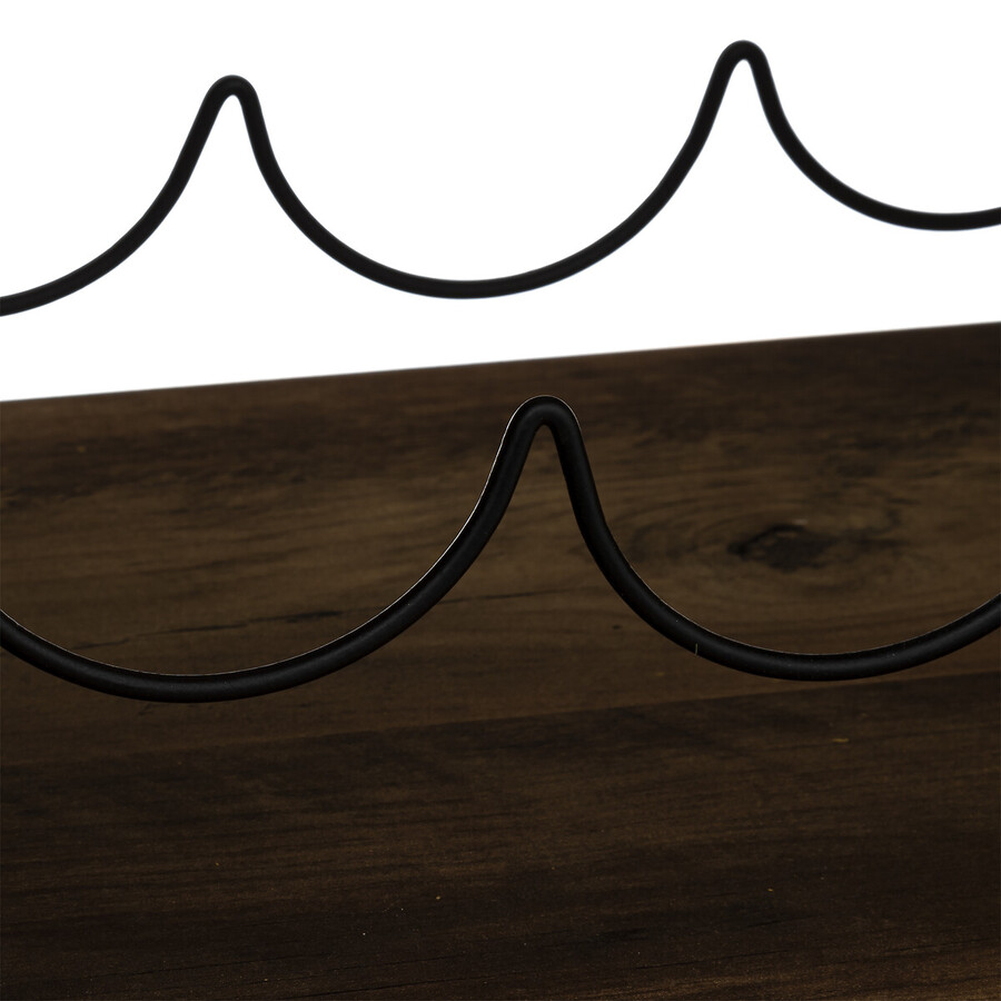 Rangement 6 bouteilles indus, effet bois foncé Mix'n modul