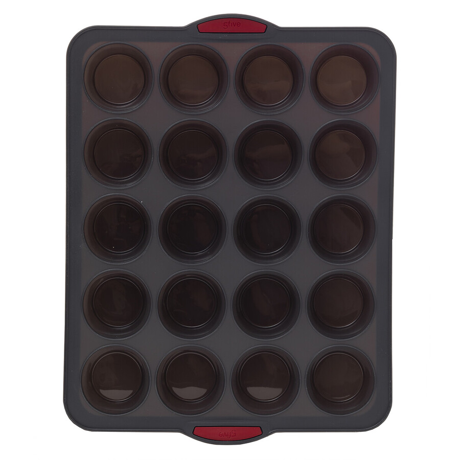 Moule 20 muffins silicone- noir,rouge Silitop