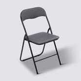 Chaise pliante, gris clair 