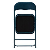 Chaise pliante en velours, bleu