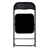Chaise pliante en velours, noir 