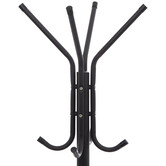 Porte-manteaux 8 crochets métal, noir Coaty