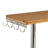 Étagère d'angle 3 niveaux, inox Bambou