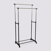 Portant à vêtements à roulettes double Extensio