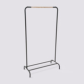 Portant à vêtements simple, noir Blackwood