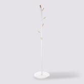 Porte-manteaux 6 crochets métal, blanc Natureo