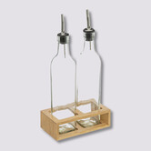 Bouteilles huile/vinaigre verre 0,48l Bambou
