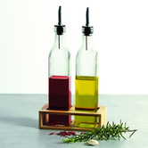 Bouteilles huile/vinaigre verre 0,48l Bambou