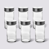 6 bocaux à épices 80ml couvercle inox 