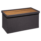 Pouf double pliant, gris Mix'n modul