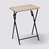 Table pliante 1 place, effet bois