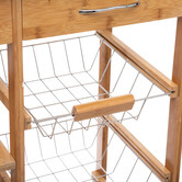 Desserte grand modèle tiroirs/paniers Bambou