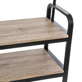 Penderie vestiaire 2 étagères - bois, noir Jano