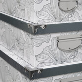 6 boîtes coin métal, noir et blanc Box'