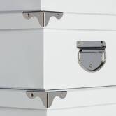 6 boîtes coin métal, blanc Box'