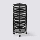 Desserte à roulettes 4 étages, noir Mayaj