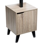 Porte-manteaux effet chêne naturel, noir Mix'n modul