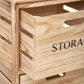 Tour 3 portes à roulettes en bois Cagette