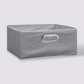 Panier tissu 31x15 cm, gris clair chiné Mix'n modul
