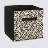 Panier tissu 31x31cm, motif noir/blanc Mix'n modul