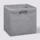 Panier tissu 31x31 cm, gris clair chiné Mix'n modul