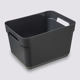 Panier en plastique grand modèle, gris Solutions+