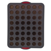 Moule 48 cannelés silicone- noir,rouge Silitop