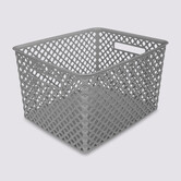 Panier en plastique 19l, gris Folky