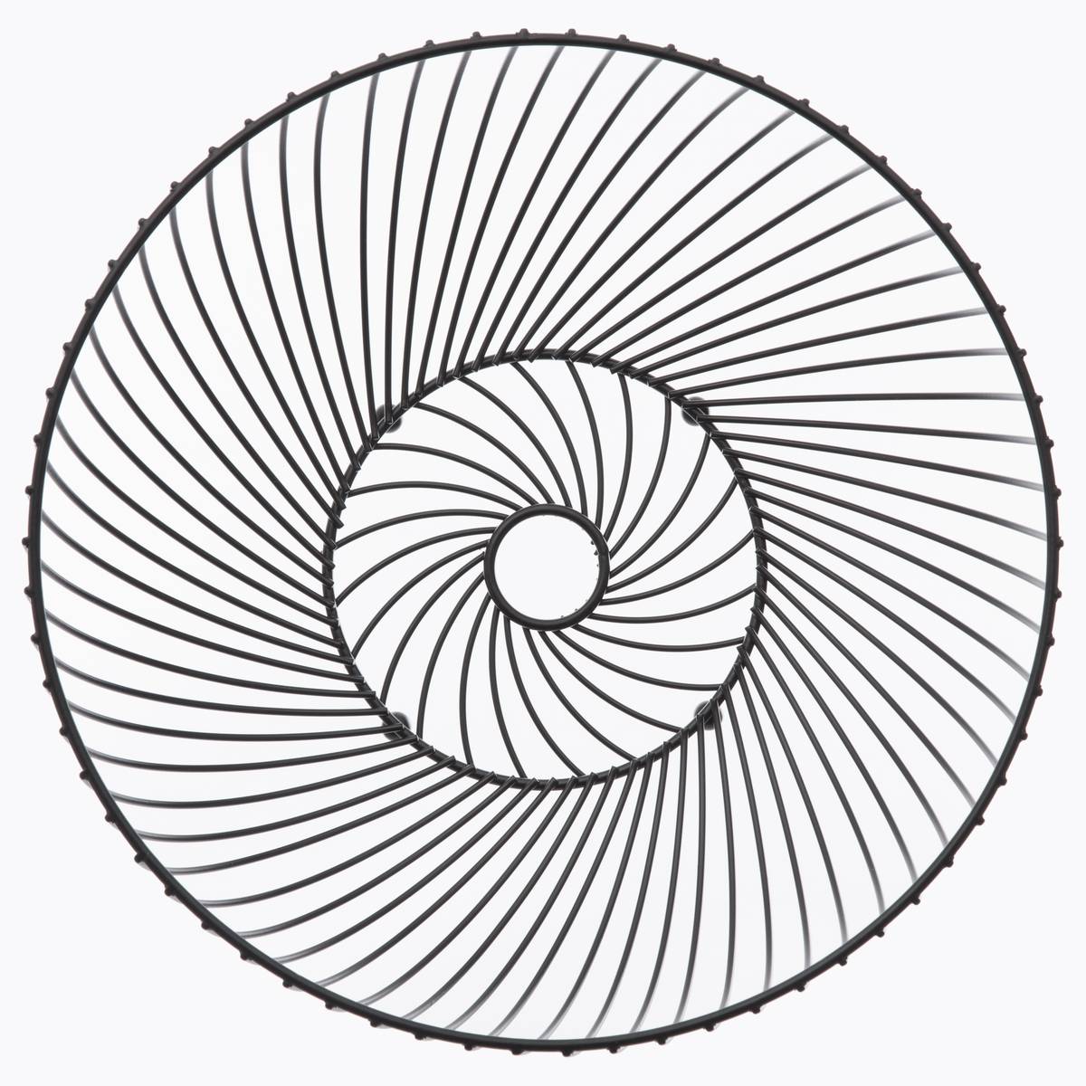 Corbeille torsadée en métal 30 cm, noir