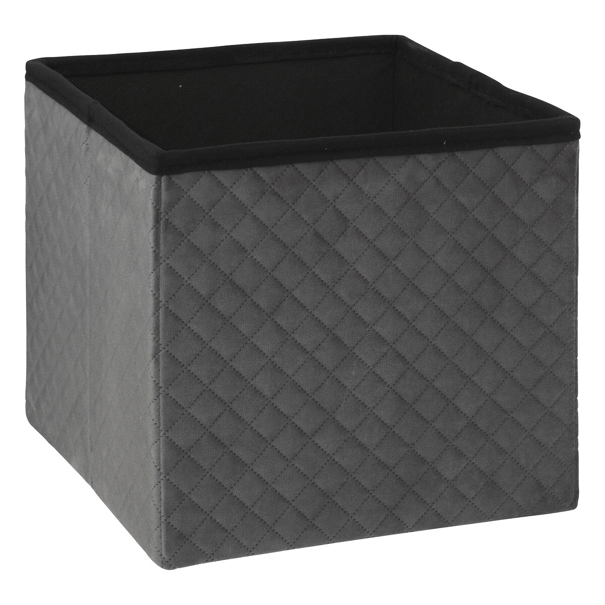 Pouf pliable 31x31 cm, velours gris Mix'n modul