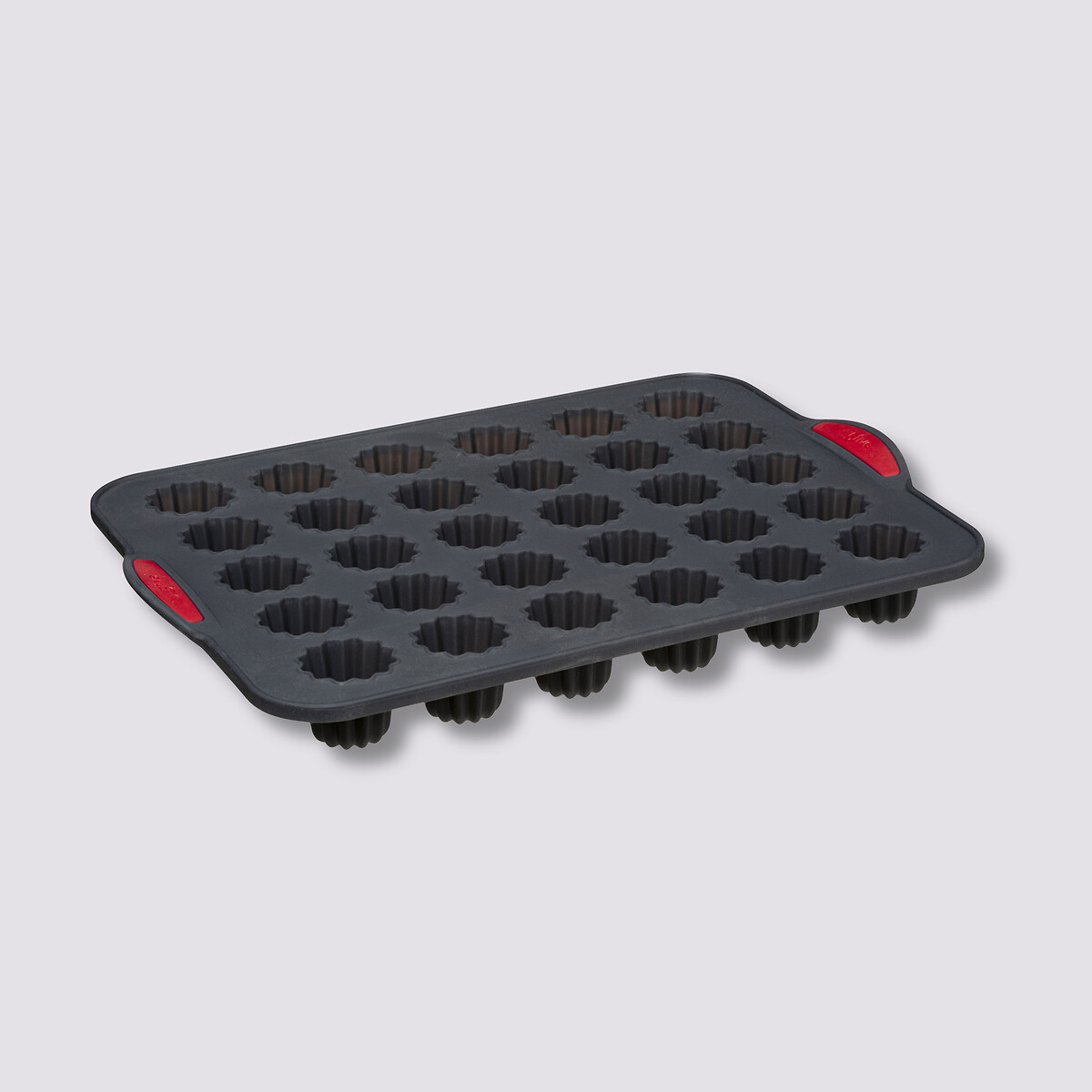 Moule 30 cannelés silicone- noir,rouge Silitop