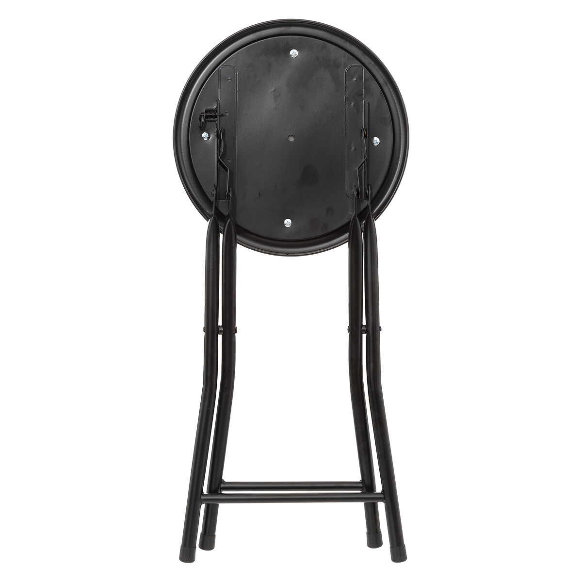 Tabouret pliant, velours gris 