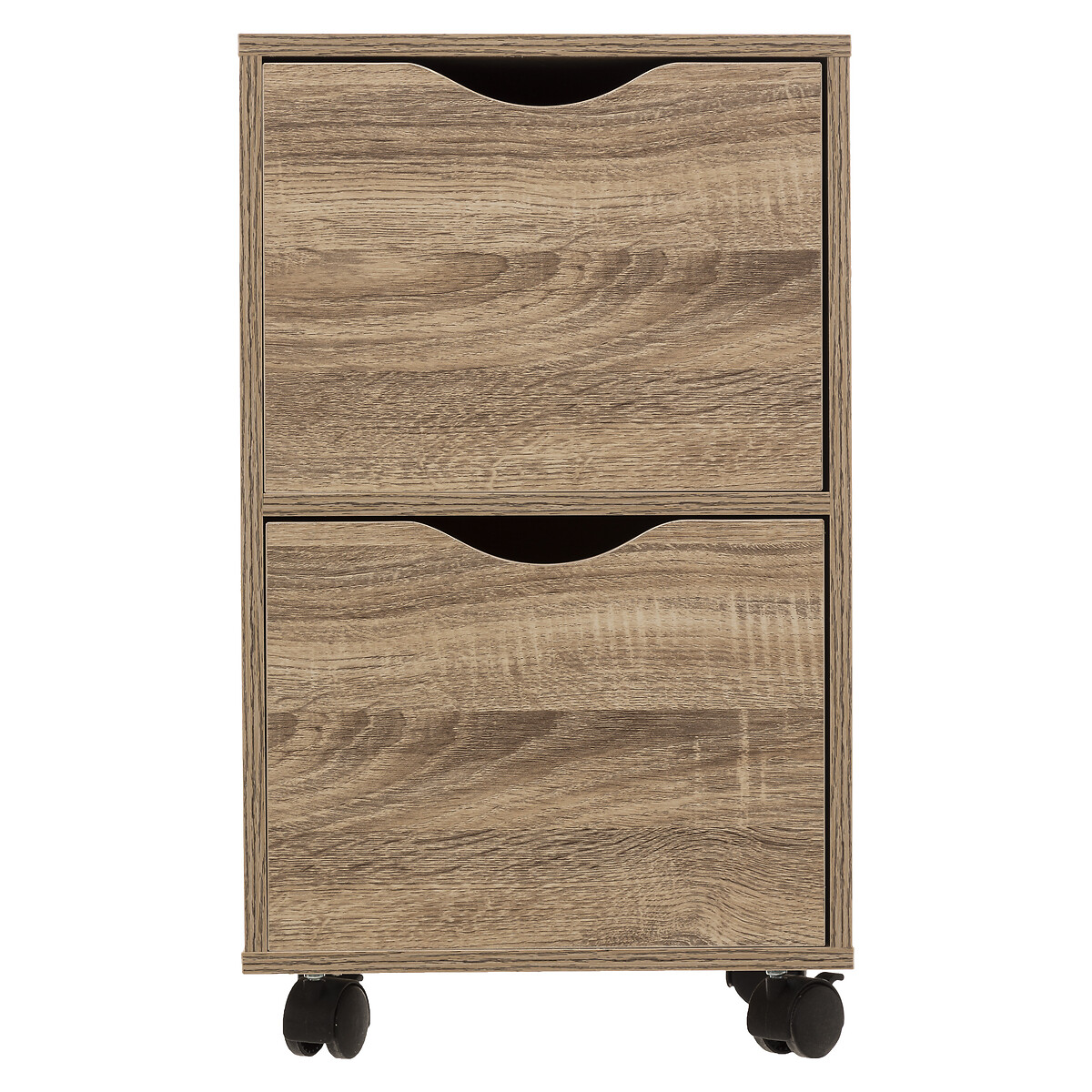 Tour 2 portes à roulettes, effet bois 