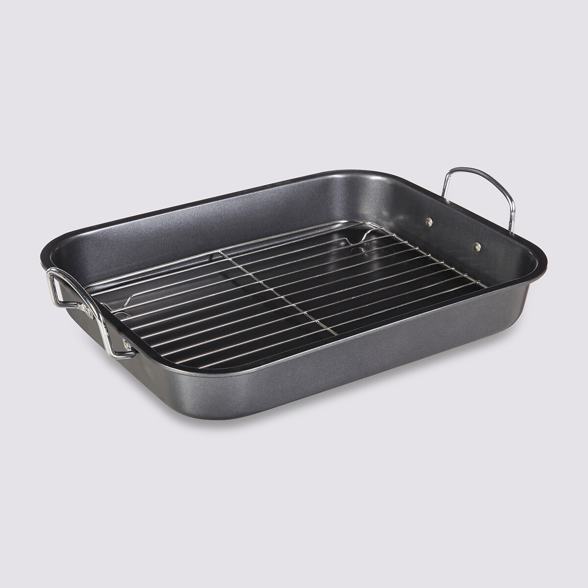 Plat à rôtisserie avec grille acier