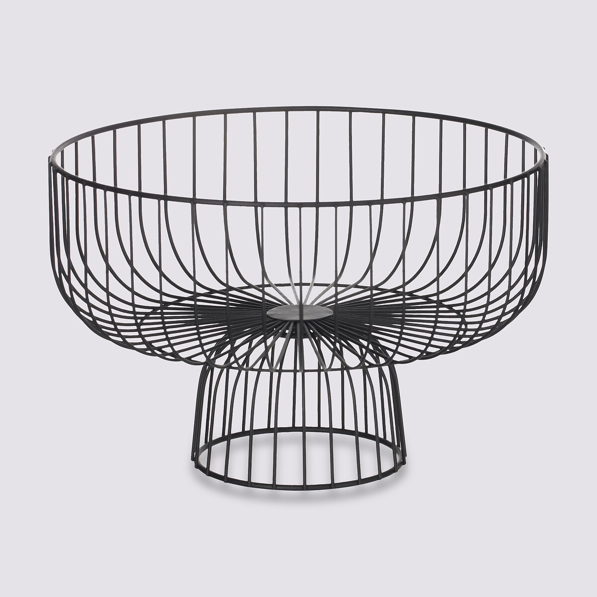 Corbeille en métal sur pied 28 cm, noir