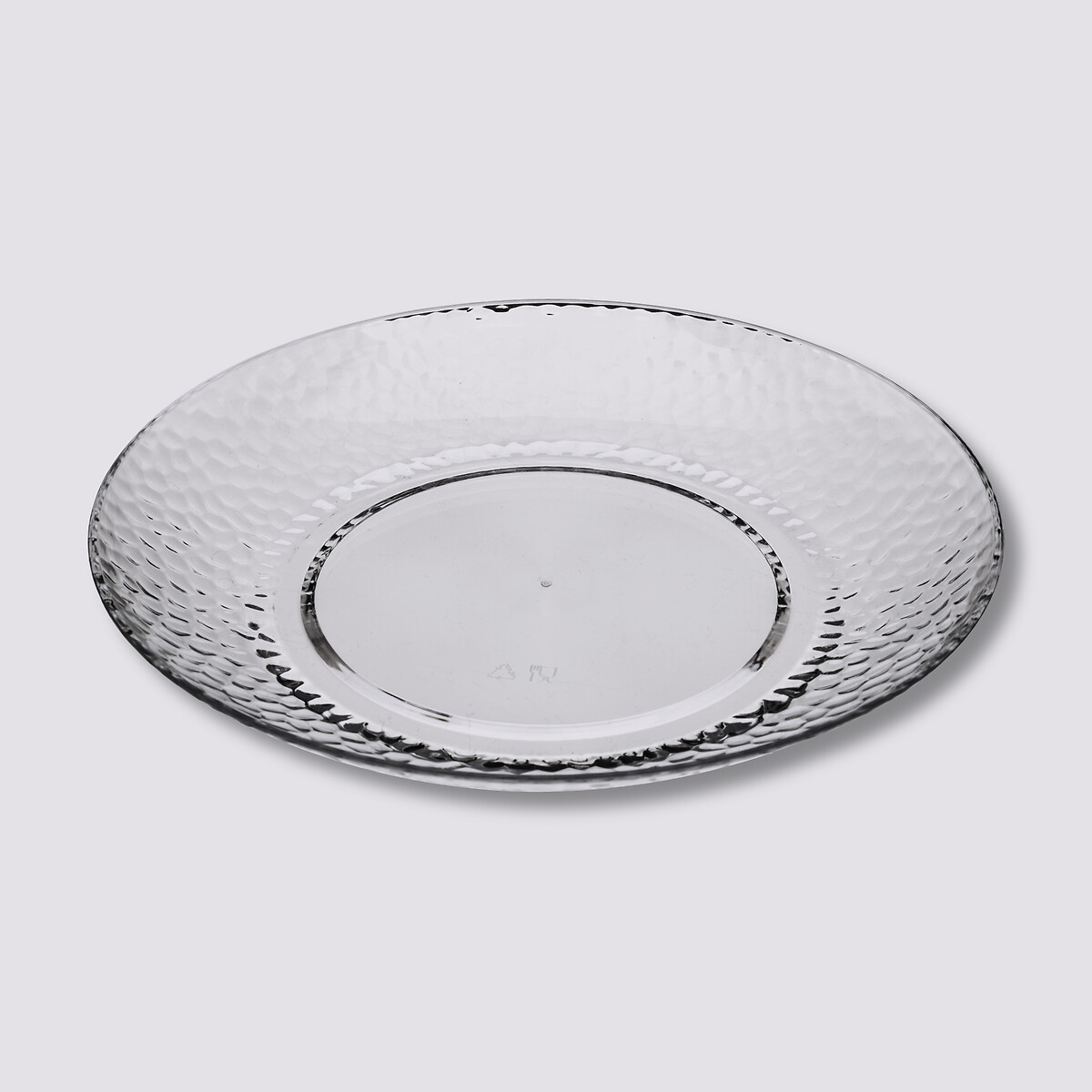 Assiette martelée 27cm, transparent Estiva