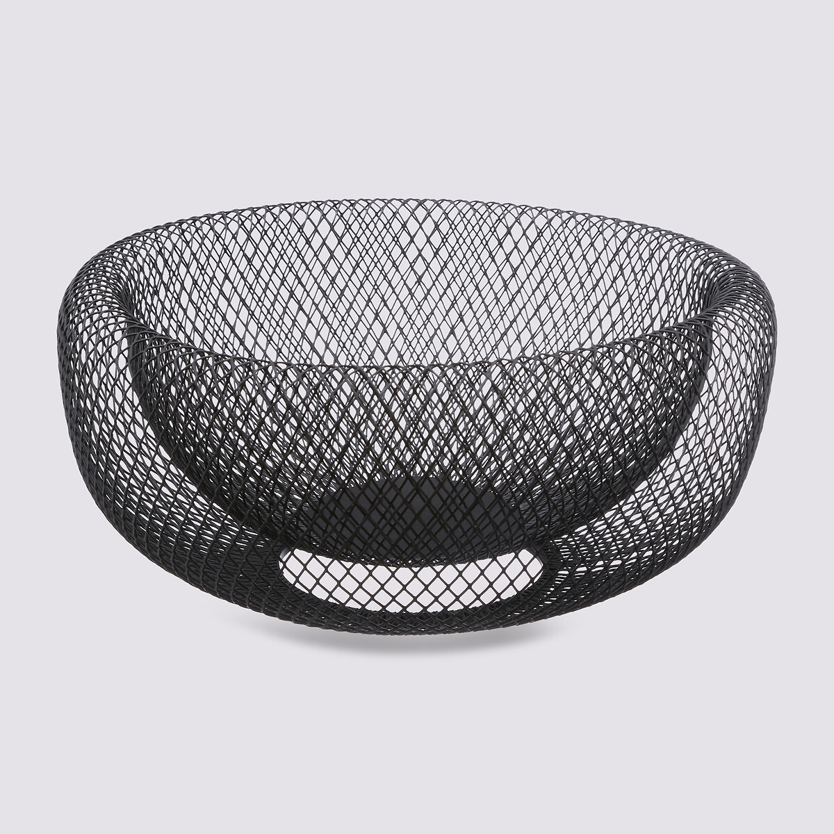 Corbeille en métal 27 cm, noir Mesh