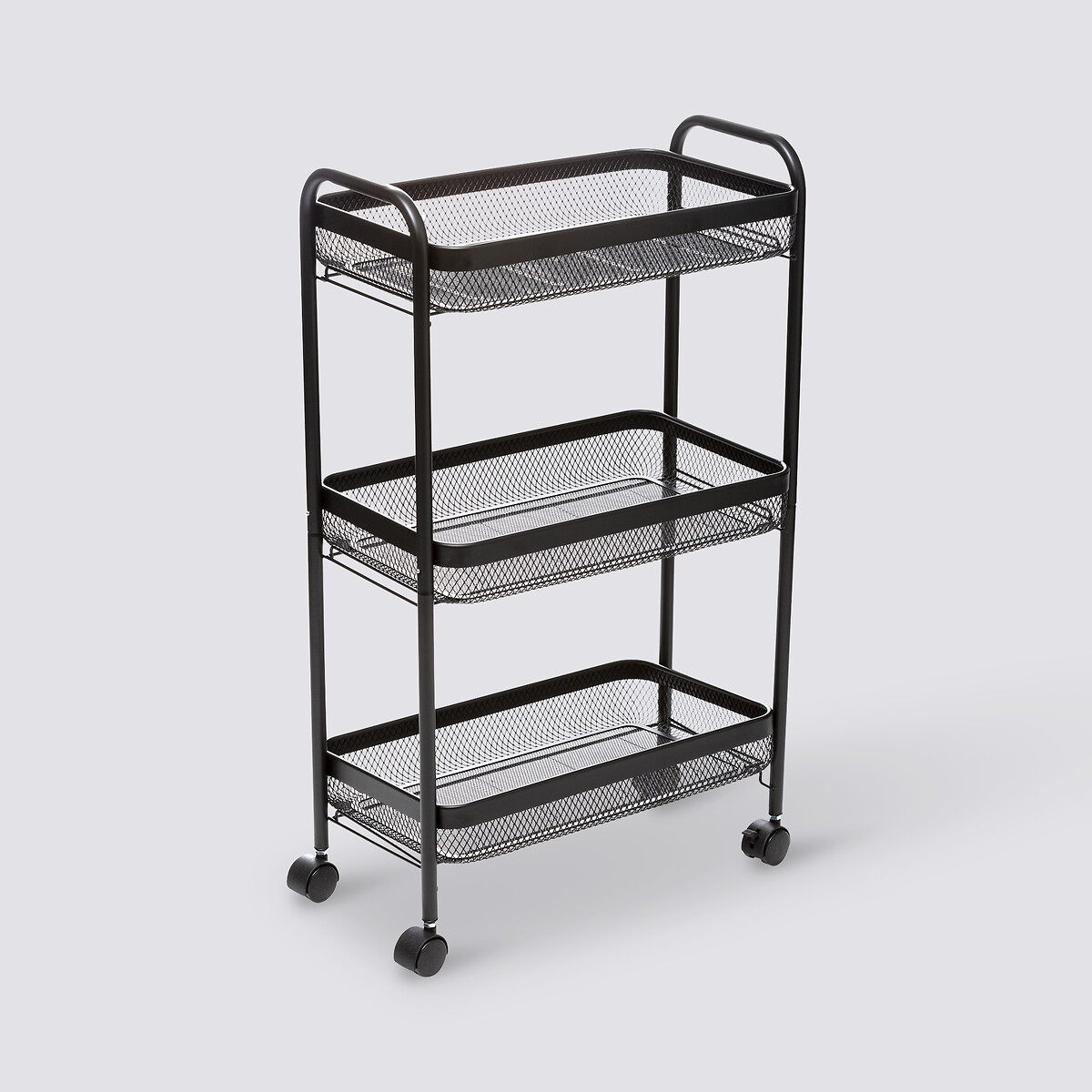 Desserte à roulettes 3 étages, noir Mayaj