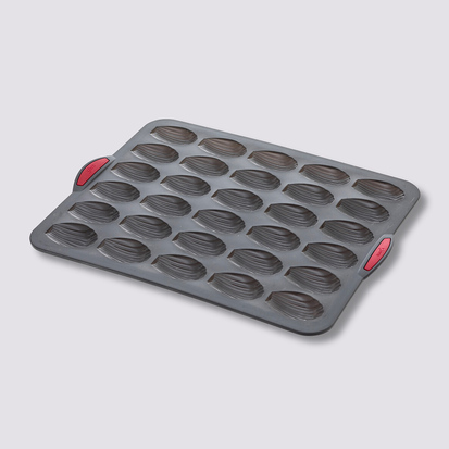 Moule 30 madeleines silicone- noir,rouge Silitop
