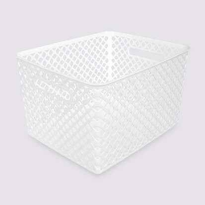 Panier en plastique 19l, blanc Folky