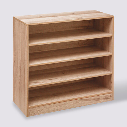 Meuble range-chaussures x12, effet bois naturel Moduly