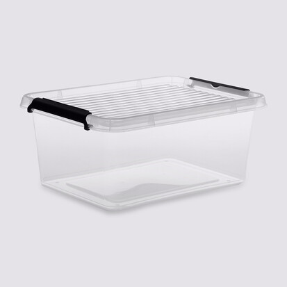 Boîte en plastique transparente 12,5l Clip'n box