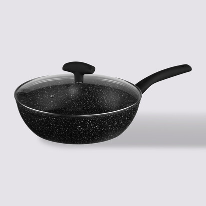 Sauteuse aluminium forgé, 28 cm Caractère