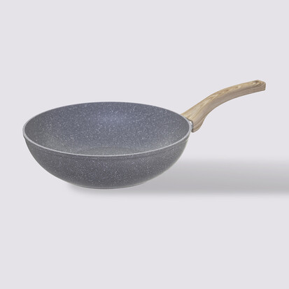 Wok aluminium forgé, 28 cm Nature