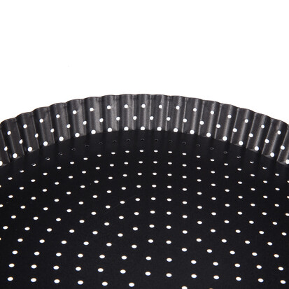 Moule rond perforé métal 28cm 