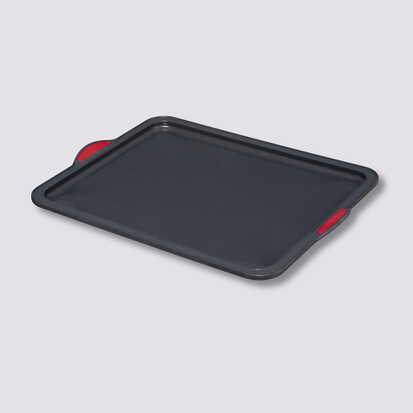 Plaque 28x36,7cm silicone- noir,rouge Silitop