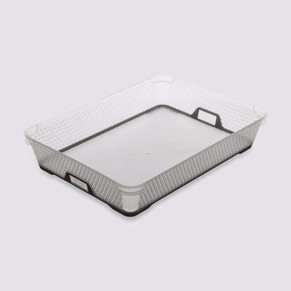 Panier en plastique 6,7l -taupe Gomy