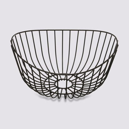 Corbeille en acier 27 cm, noir 