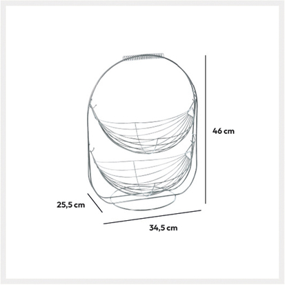 Corbeille en acier 34cm 