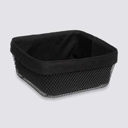 Corbeille à pain métal 24,5 cm, noir Mayaj